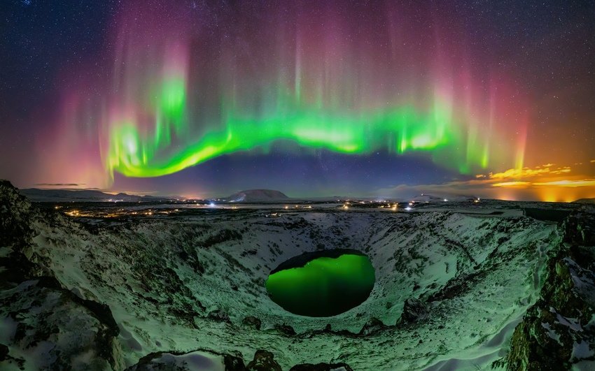 северное сияние обои 1920x1080 фото