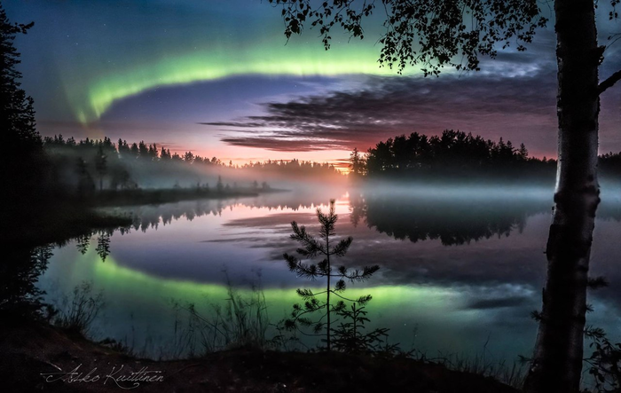северное сияние в финляндии фото