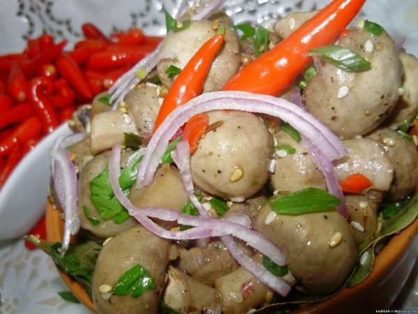 шампиньоны по-корейски фото