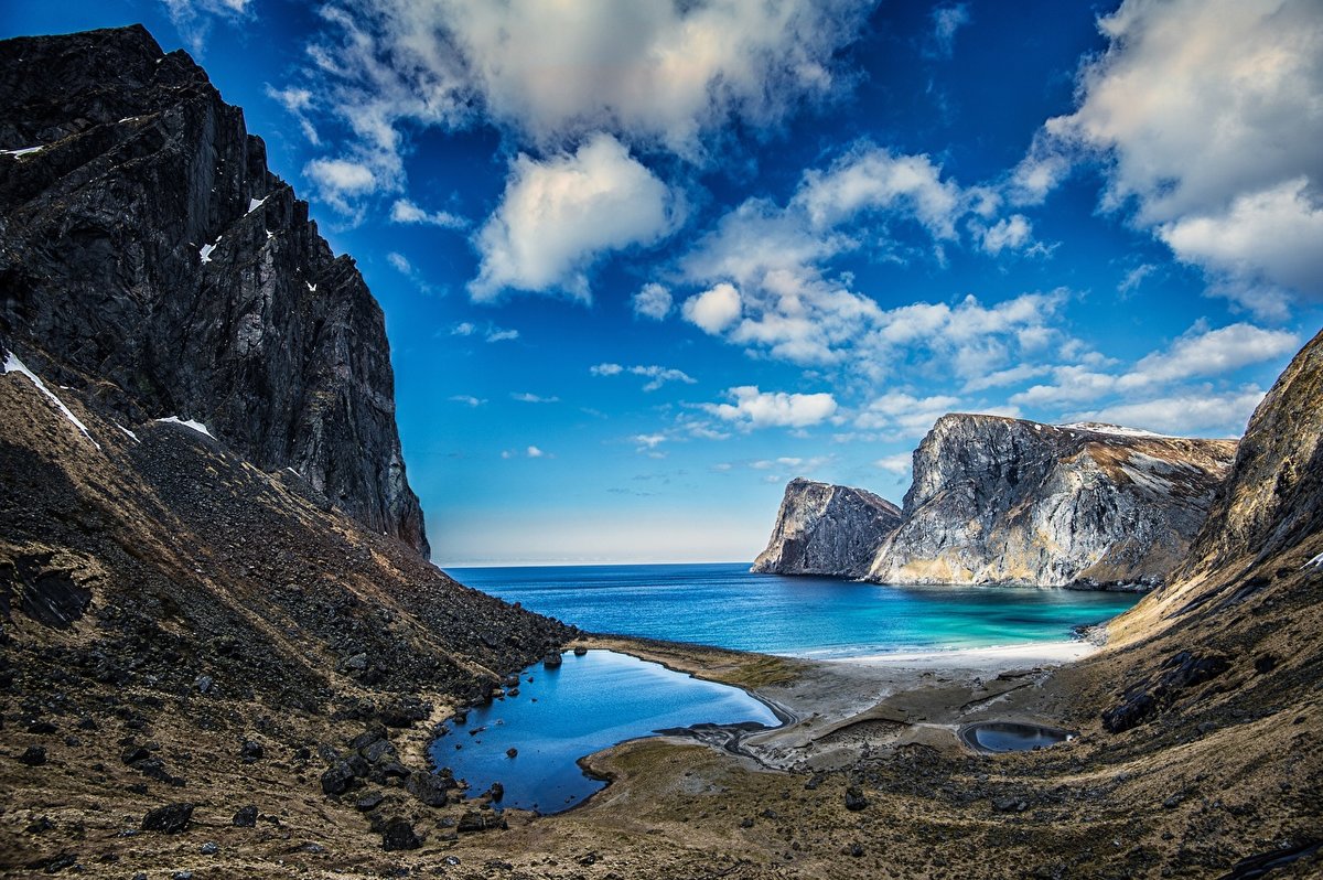 скалы у моря норвегия фото