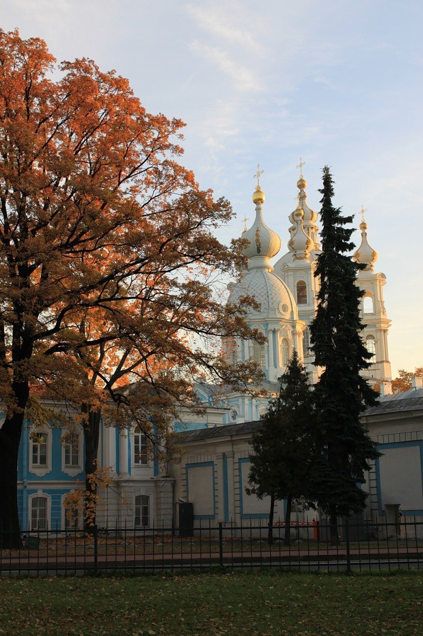 смольный монастырь осеь фото