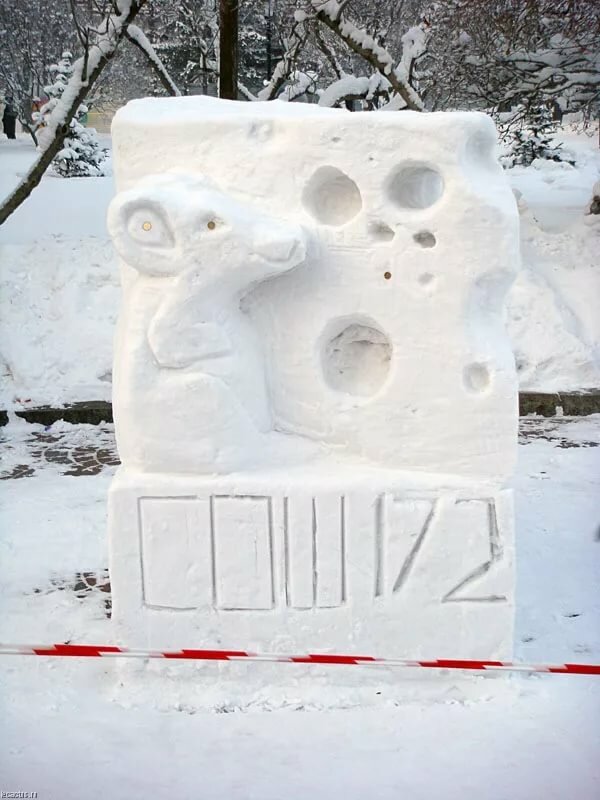 снежные фигуры фото