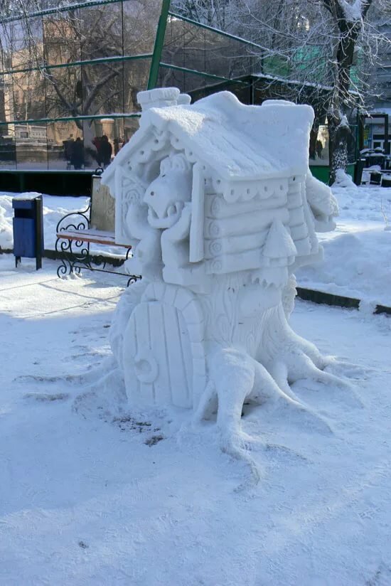 снежные фигуры в новосибирске 2018 фото