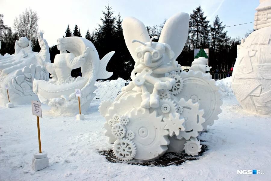 снежные скульптуры спб фото
