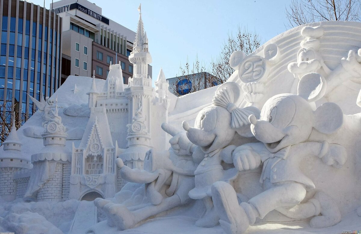 снежный фестиваль в саппоро (фестиваль снежных фигур в саппоро) картинки фото