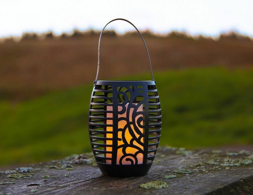 solar lantern фонарь на солнечных батареях из ротанга фото