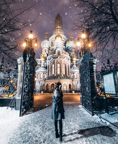 спас на крови зимний зима фото