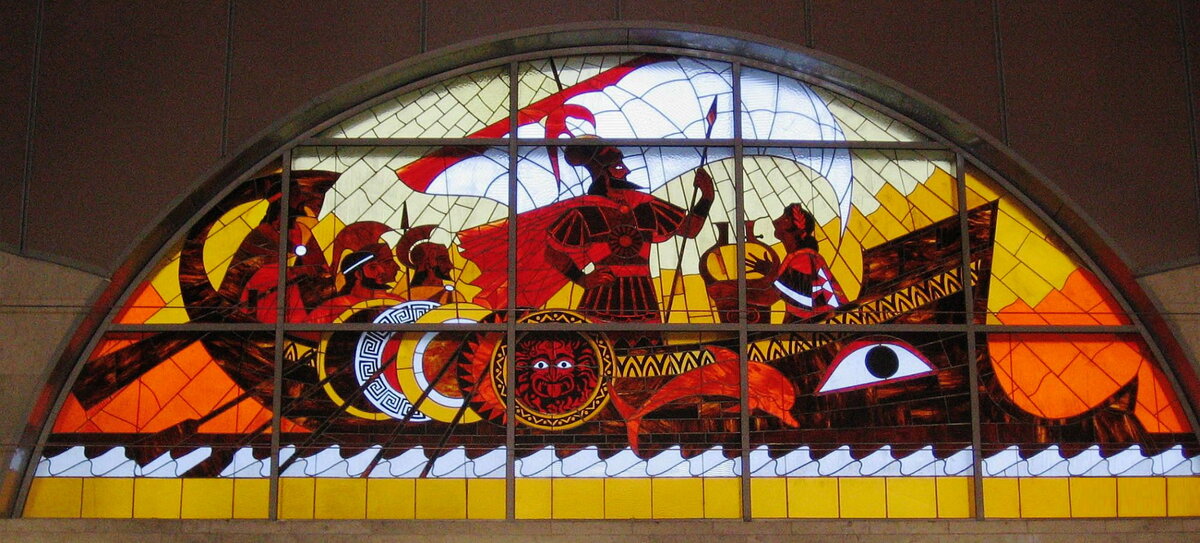 станция метро парнас витражи фото