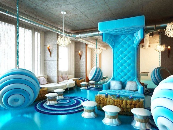 стиль постмодернизм в интерьере фото