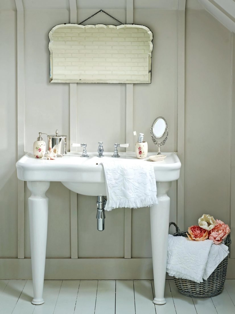 стиль shabby chic ванная фото