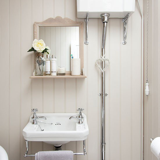 стиль shabby chic ванная фото