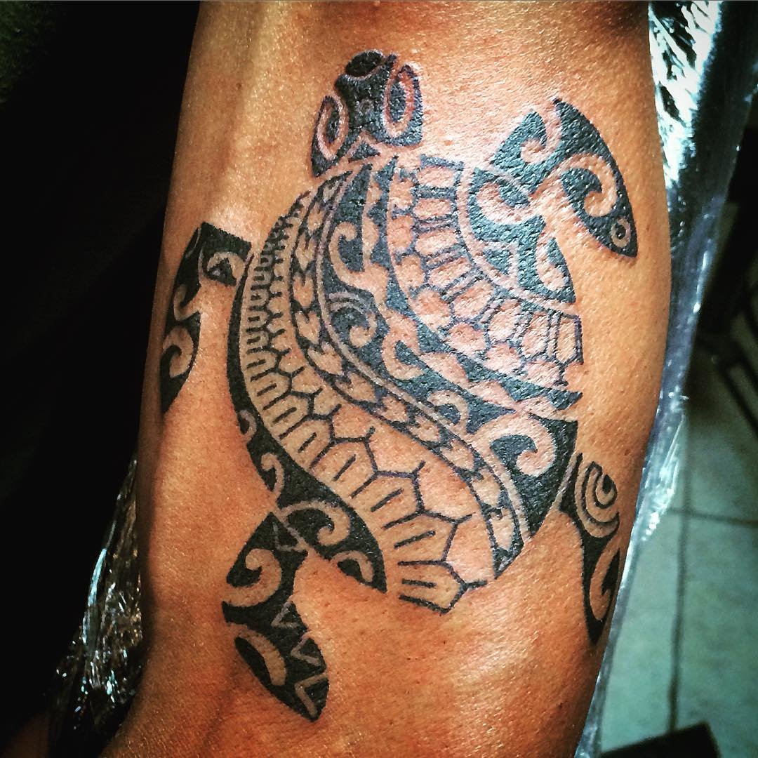tattoo turtle polynesian style фото
