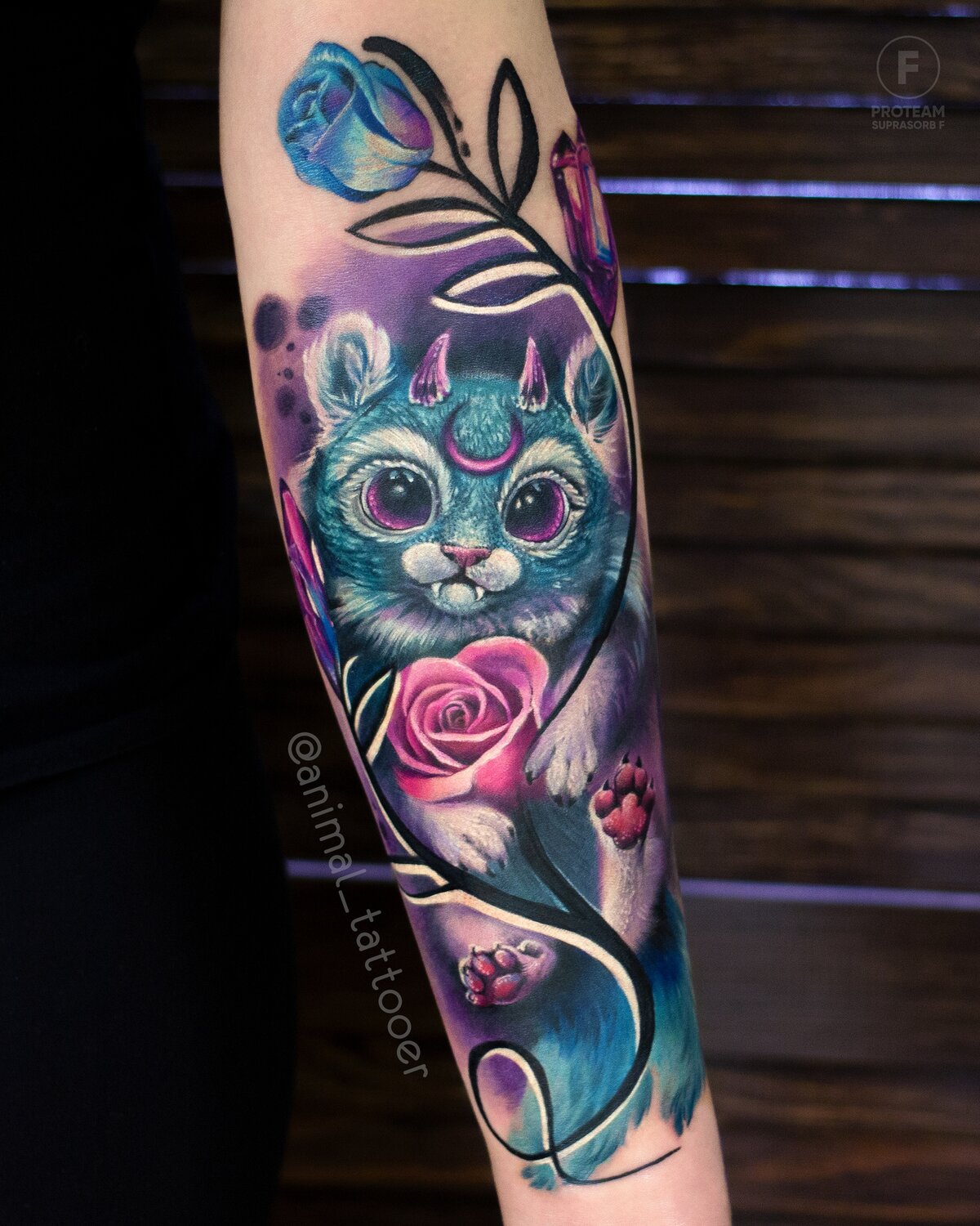 тату чеширский кот фото