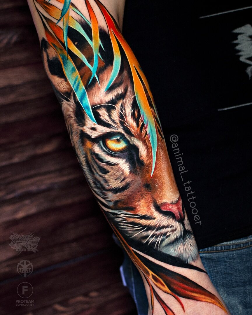 tiger tattoo realistic фото