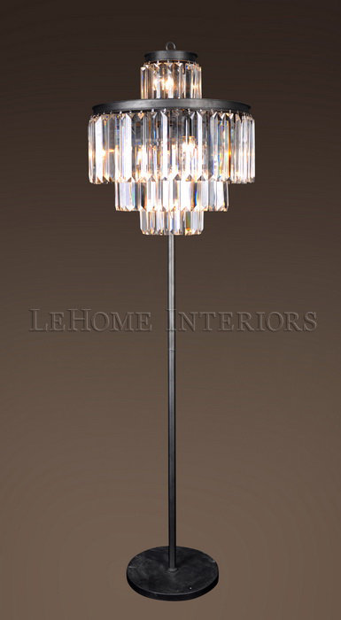 торшер rh 1920s odeon clear glass floor lamp фото