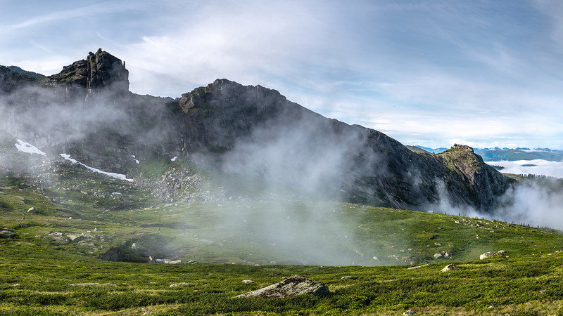туман горном перевале фото