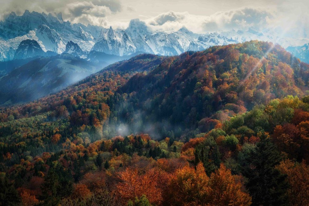туман в альпах фото
