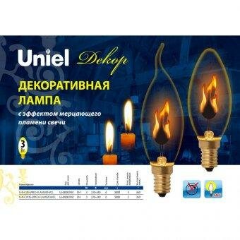 uniel лампа свеча flame фото