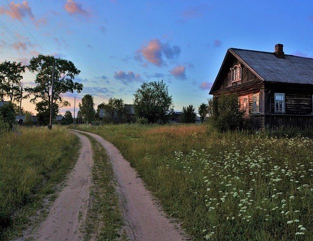 вечер в деревне фото