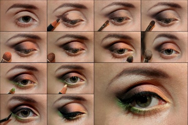 вечерний макияж для карих глаз пошаговое фото