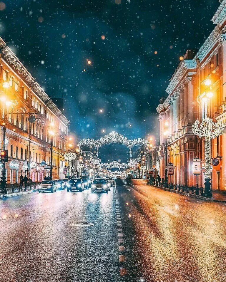 вечерний питер зима фото