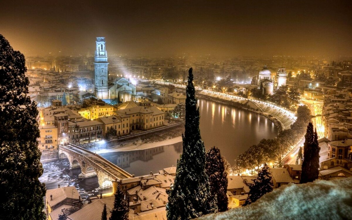 верона италия зимой фото