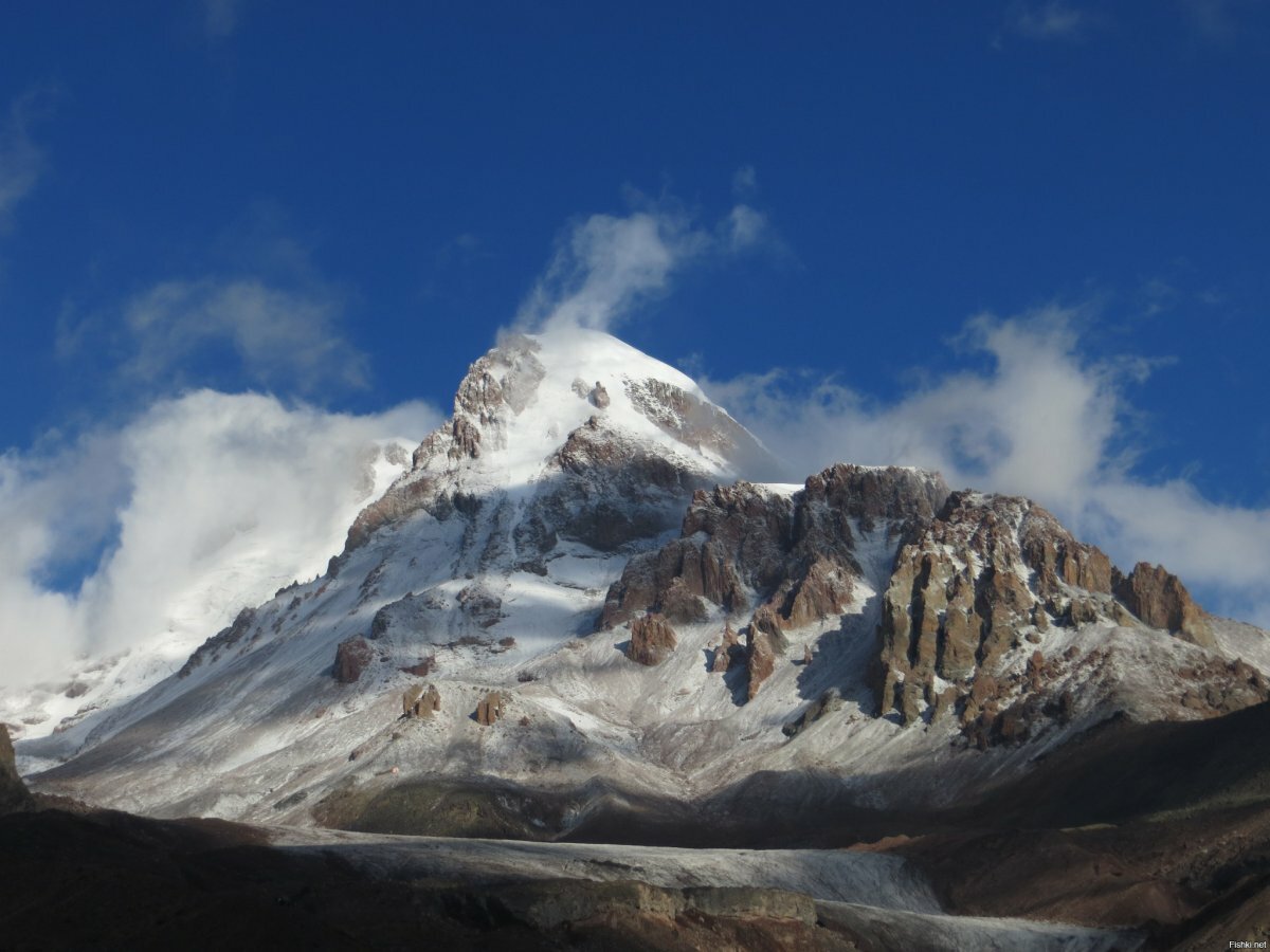 вершина горы казбек фото