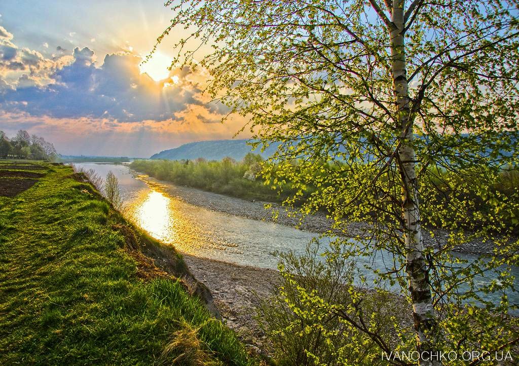 весна река солнце фото