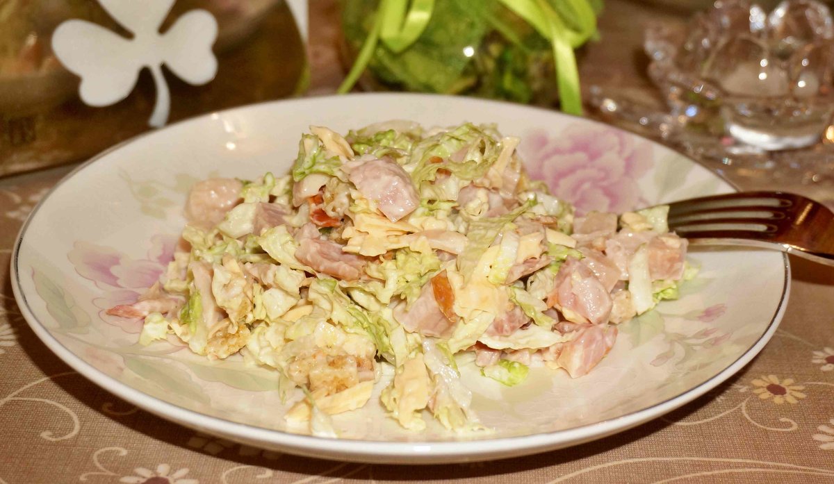 вкусный салат с ветчиной фото