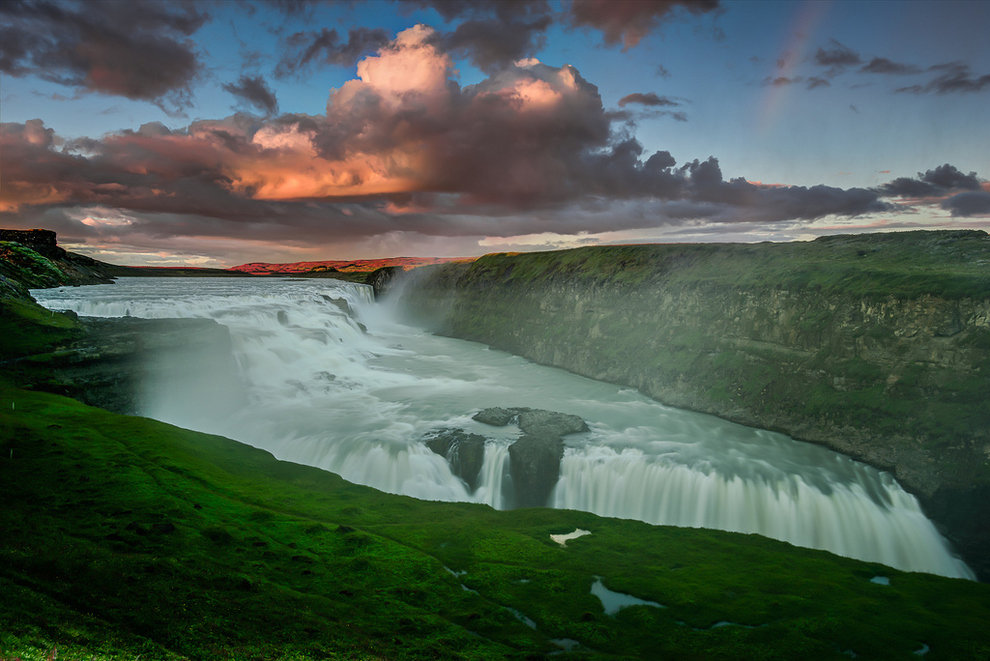 водопад гюдльфосс исландия фото