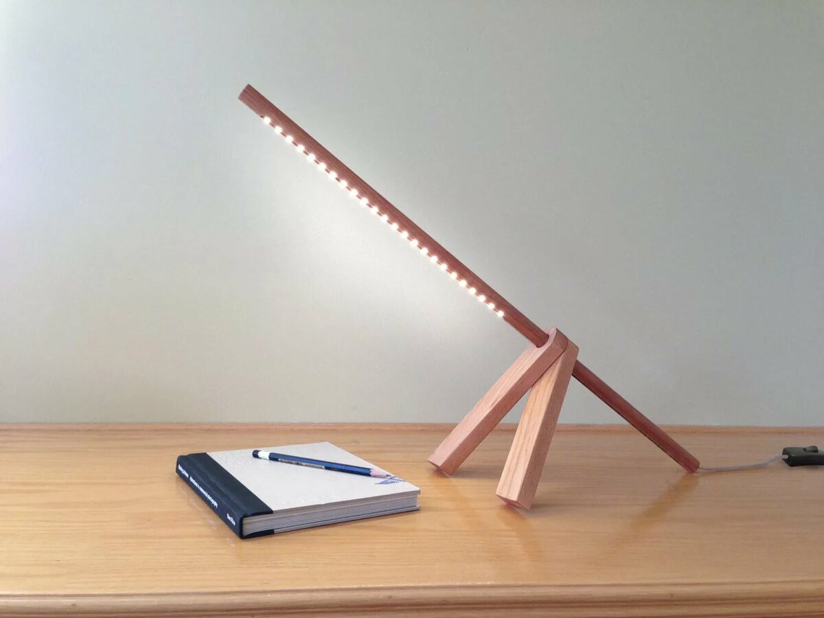 wood desk lamp фото