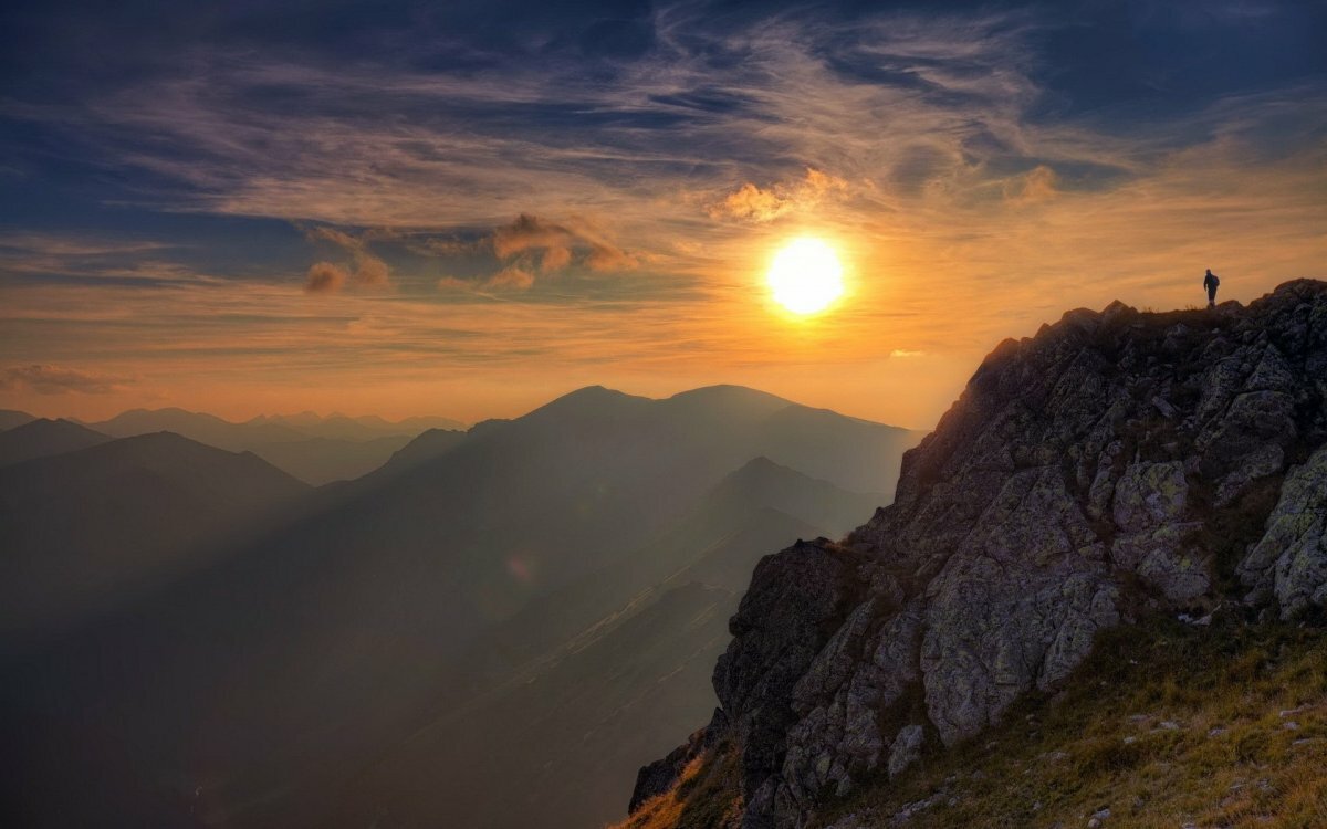закат в горах фото с высоты фото
