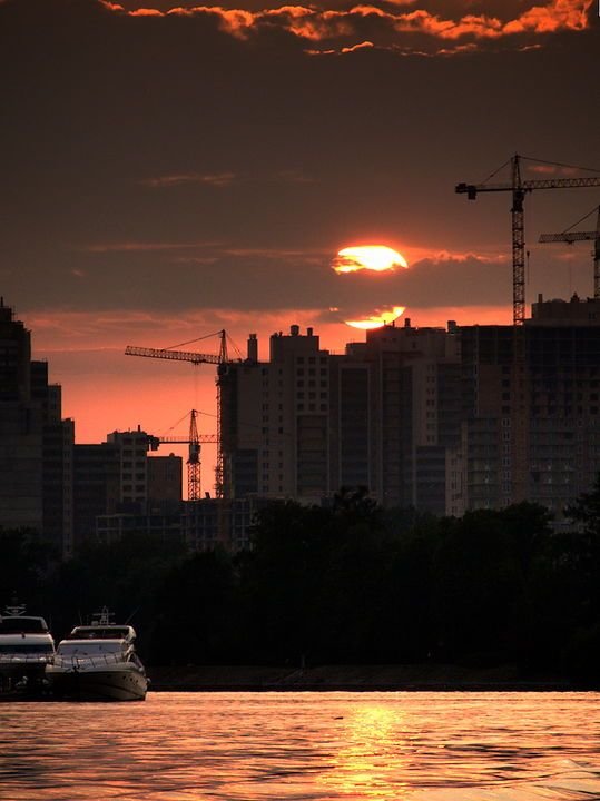 закат в москве фото