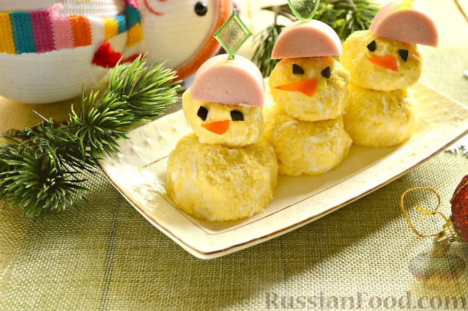 закуска снеговики фото