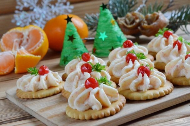 закуски на крекерах фото