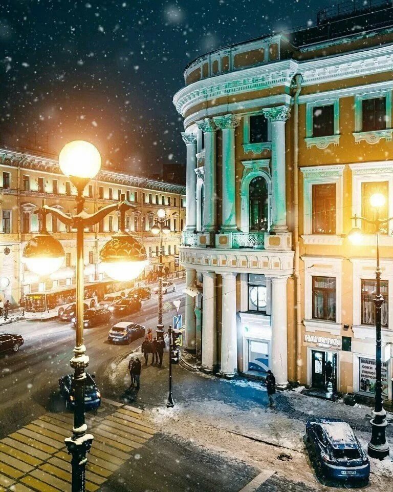 заснеженный питер фото