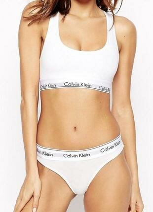 женский комплект белья calvin klein белый фото