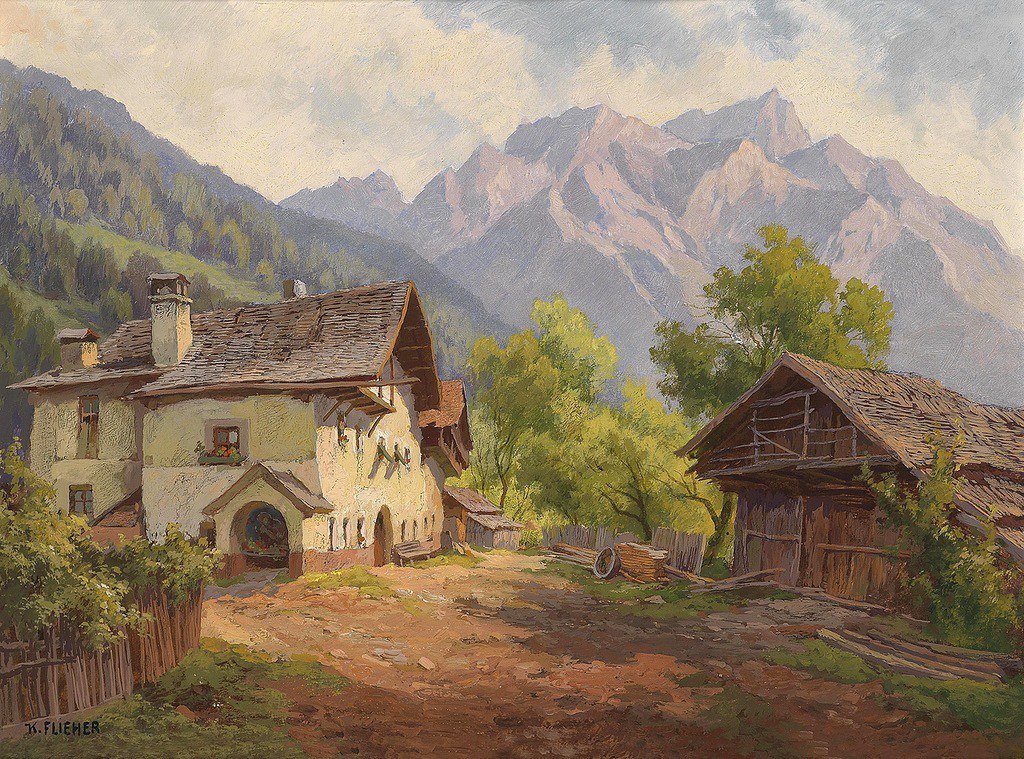 живопись karl flieher фото