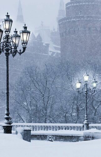 зима в москве фото