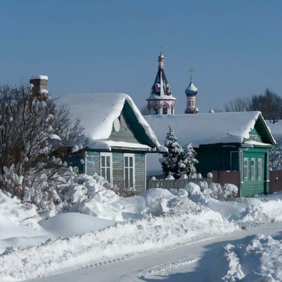 зимние деревенские фото