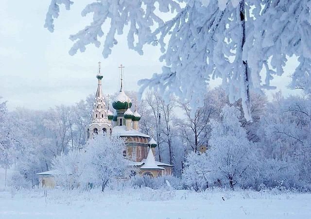 зимние открытки с крещением фото