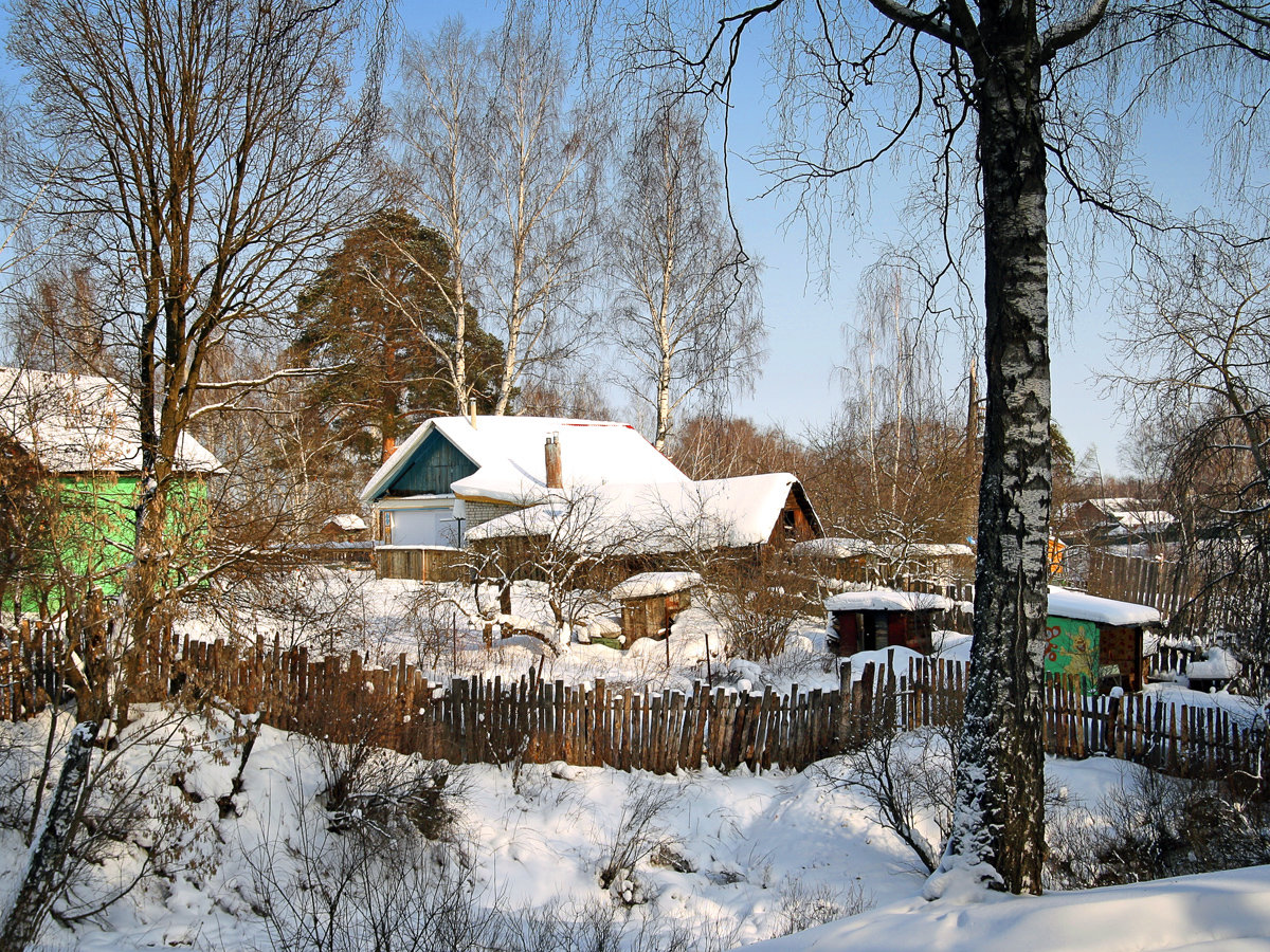 зимний дом за околицей картинки фото