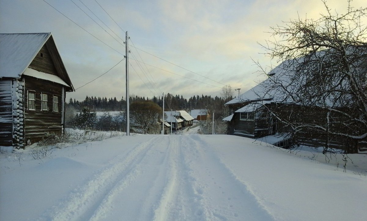 зимняя деревня фото
