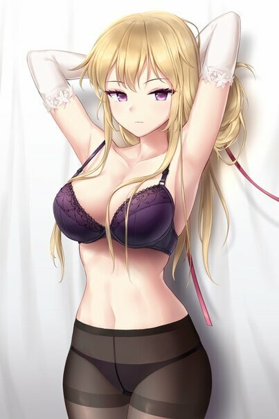 anime blonde breast сиськи фото