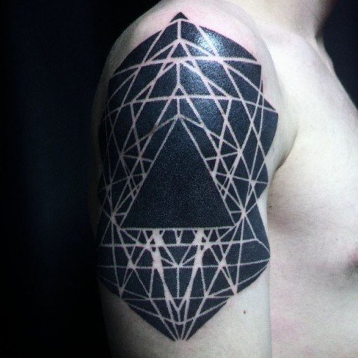 blackwork geometric tattoo фото