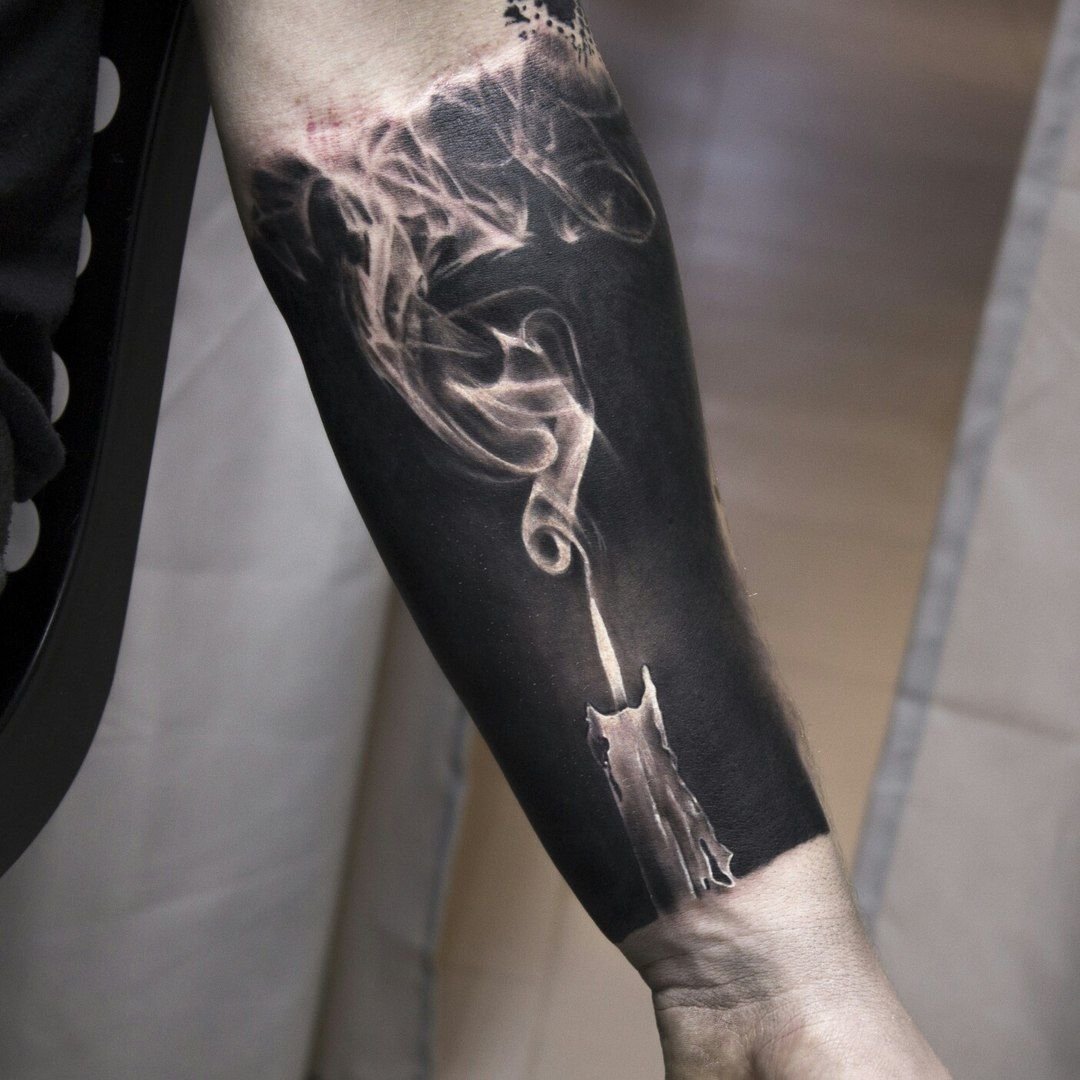 blackwork tattoo предплечье фото