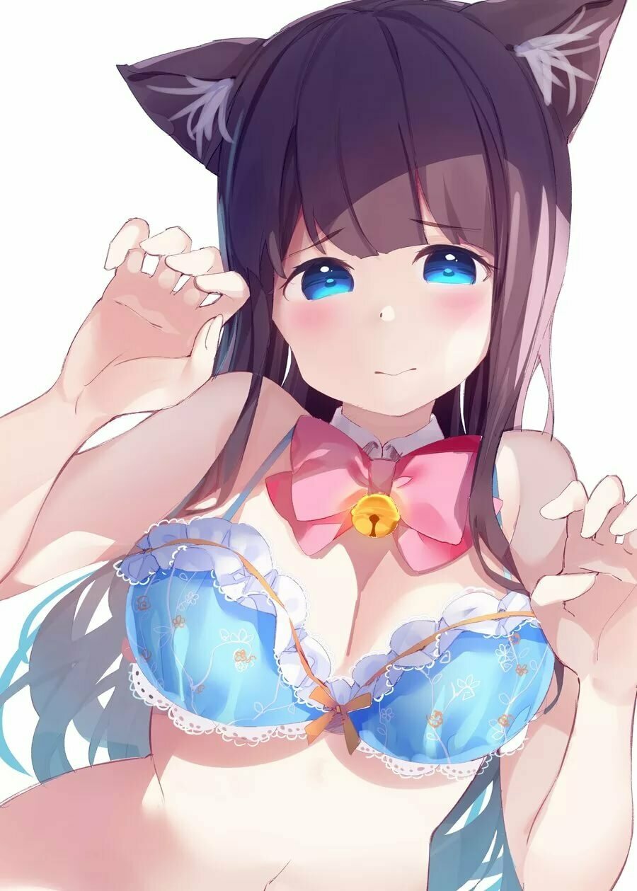 cat keyhole bra hentai фото