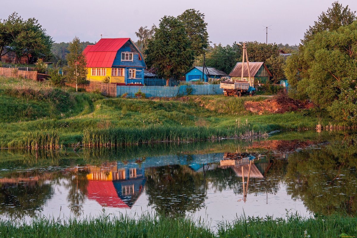деревенская улица летом фото