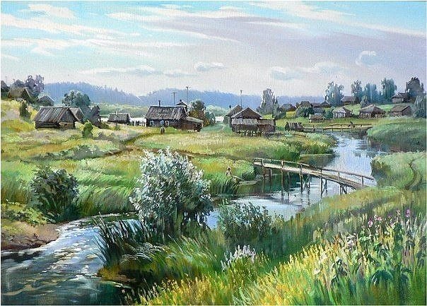 деревенские пейзажи русских художников фото
