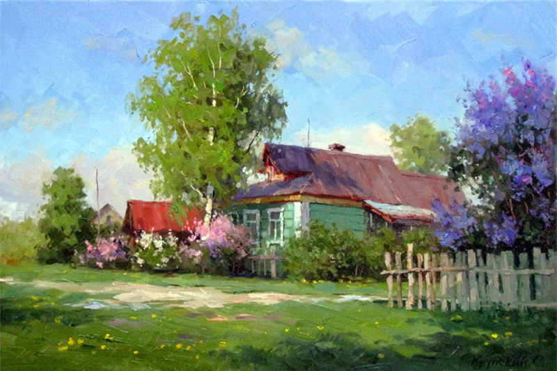 деревенские пейзажи с сиренью фото